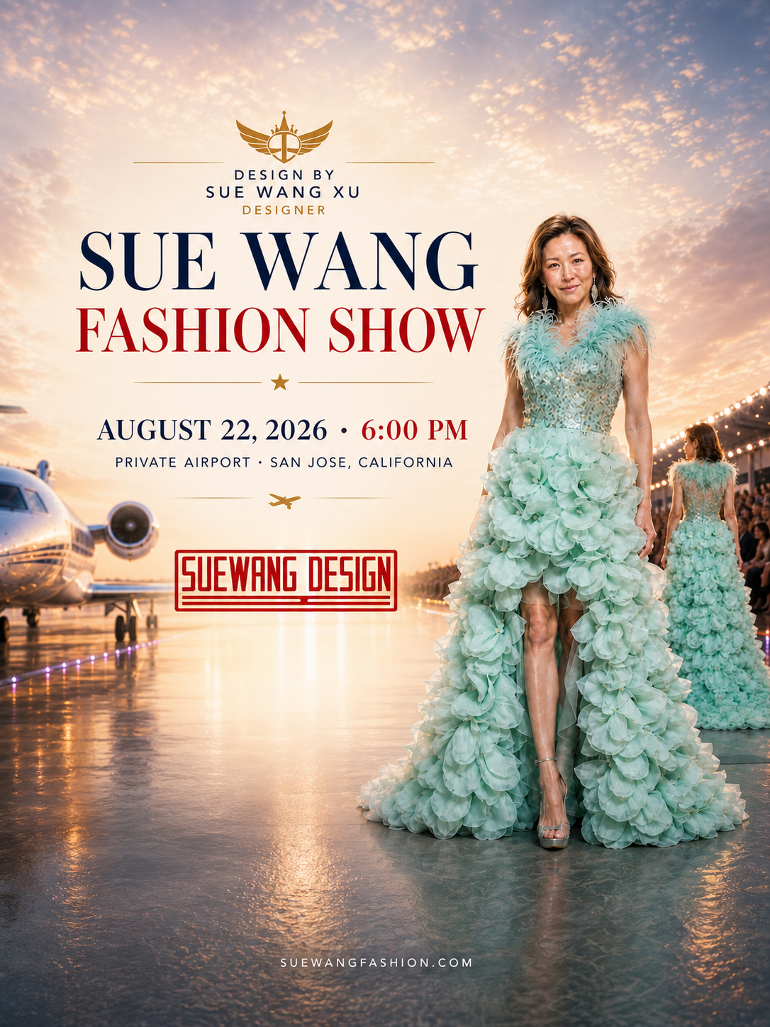 Sue Wang Fashion Show aviation campaign