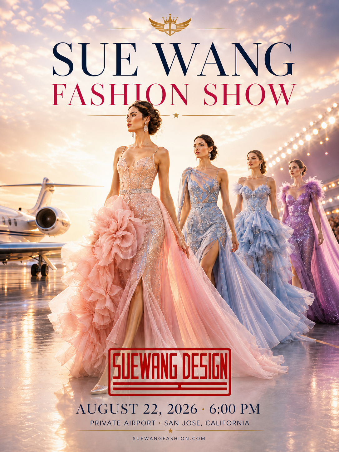 Sue Wang August 22 fashion show campaign poster